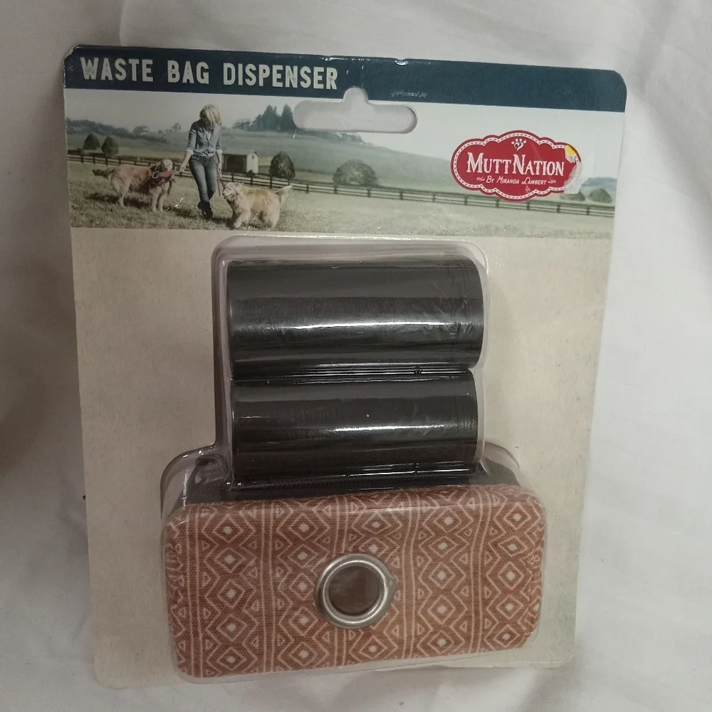2 - Mutt Nation Dog / Puppy Waste Bag Dispenser w/ clip By Miranda Lambert NEW